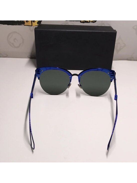 New Authentic CHRISTIAN DIOR Metal DioramaClub Sunglasses – Black & Blue